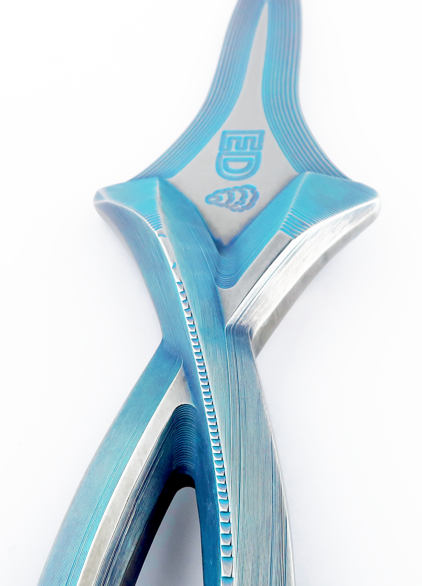 The Hugo Full Titanium Oyster Knife - Blue